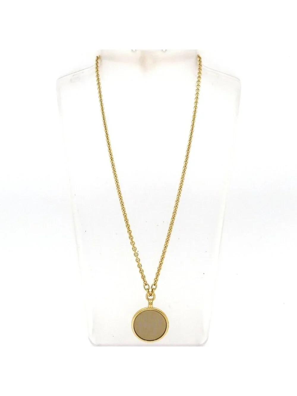 Hermes Necklace Medaille Quadrige PM Gold